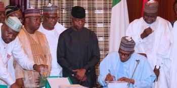 President Buhari Signs 2019 Appropriation Bill