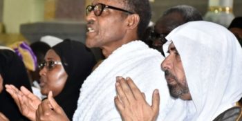 President Mohammadu Buhari Prays for Nigeria in Makkah