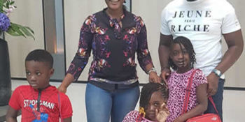 Mercy Johnson with her family