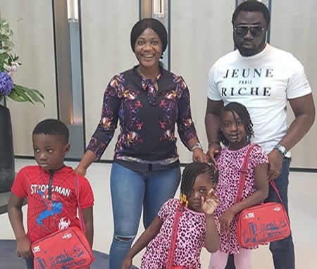 Mercy Johnson with her family
