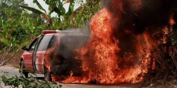 Ambulance Gutted in Fire