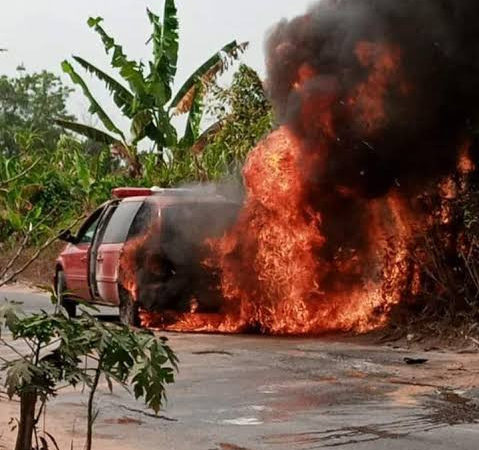 Ambulance Gutted in Fire