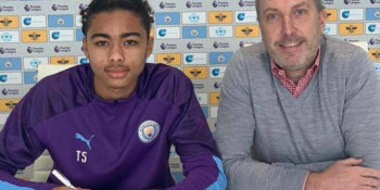 Camron Gbadebo signing for Manchester City