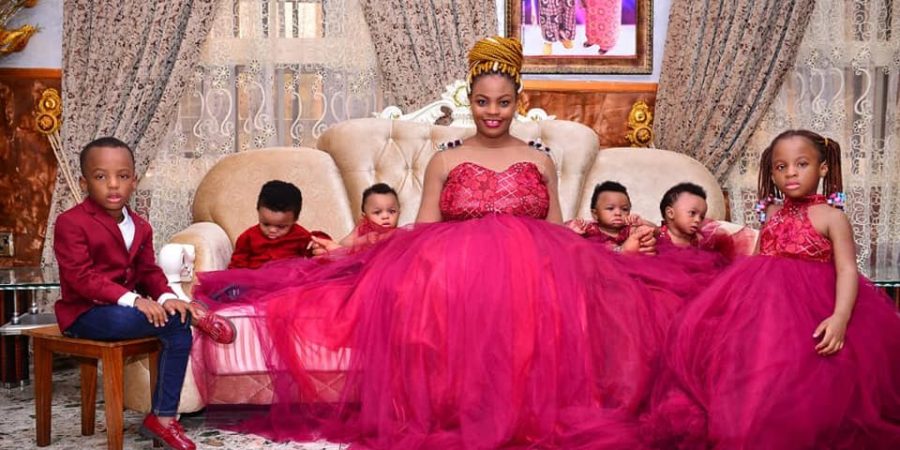 Mrs Chidinma Offor with Her Children