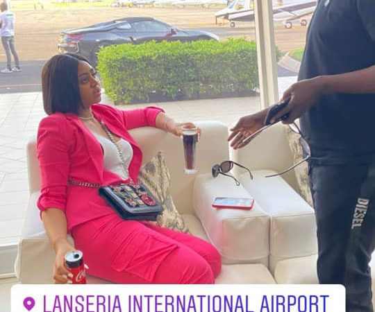 Regina Daniels and Husband, Ned Nwoko at Lanseria Airport in South Africa