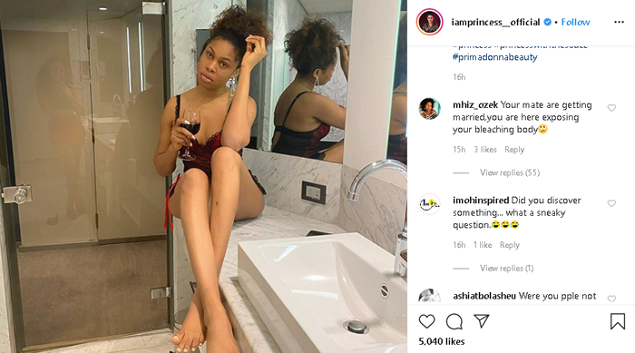 BBNaija's princess vs Instagram troll