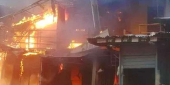 Fire outbreak at the electronics market in Nnewi, Anambra State