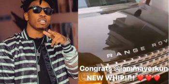 Nigerian singer, Mayorkun, has bought a brand new Range Rover