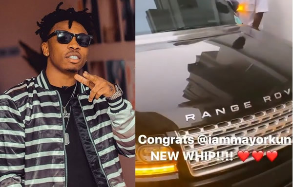 Nigerian singer, Mayorkun, has bought a brand new Range Rover