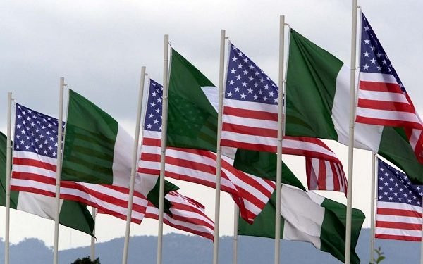 Nigeria and US Flags