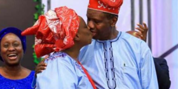 Pastor Adseboye and wife, Foluke kissing