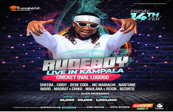 Rudeboy to perform in Kampala on Valentine's Day