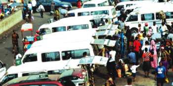 A motor park in Nigeria