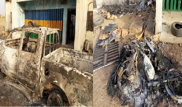 A police station and the official quarters of a DPO were burnt down in Kusada, Katsina State.