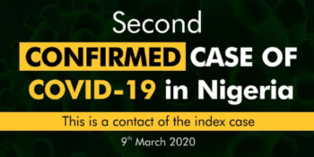 Second confirmed case of COVID-19 in Nigeria