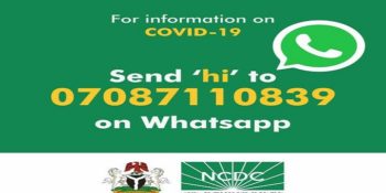 NCDC WhatsApp phone number