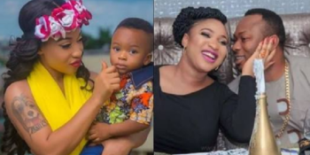 Tonto Dikeh with son and her ex-husband