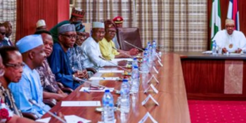 ASUU officials and President Buhari