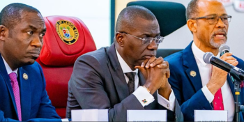 Governor Babajide Sanwo-Olu and Prof. Akin Abayomi