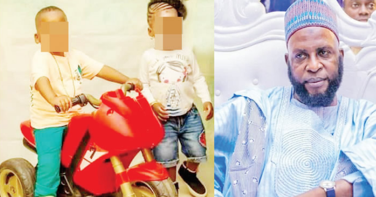 Sheikh Taofeeq Akeugbagold, a popular Islamic cleric, and abducted his twin children