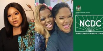 Nollywood actress, Toyin Abraham debunks being the NCDC brand ambassador