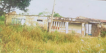 An abandoned police station in Agila after attack