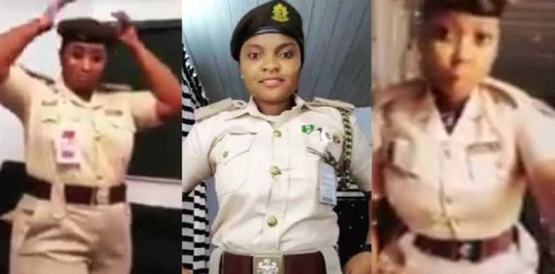 The Nigeria Immigration Service female officers, Priscilla Irabor, Binti Attabor, Catherine Bakura, Blessing Udida and Ockiya Eneni, who partook in the viral #BopDaddyChallenge promoted by rapper, Folarin ‘Falz’ Falana, on social media.