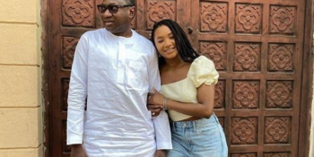 Femi Otedola with his daughter, Temi