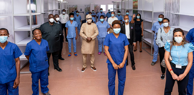 Nigerian isolation facility workers