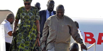 South Sudan’s Vice President, Riek Machar and his wife Angelina Teny