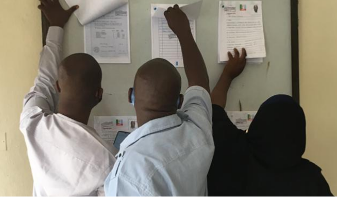 A cross-section of people checking the credentials of the aspirants on June 8, 2020