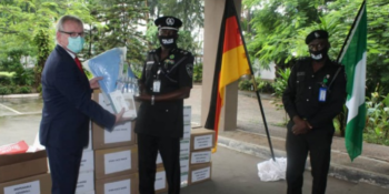 The German Mission in Nigeria on Monday donated personal protective equipment worth €300,000 to security agents in the country as part of collective measures to combat the coronavirus pandemic.