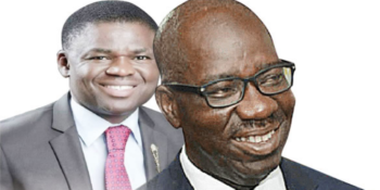 Governor Godwin Obaseki and his Deputy, Philip Shaibu