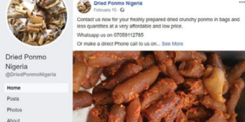 Fraudster fleeces Nigerians on Facebook with ponmo scheme