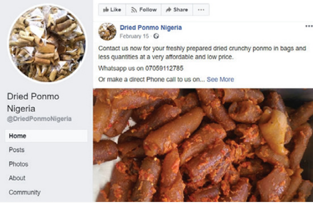 Fraudster fleeces Nigerians on Facebook with ponmo scheme