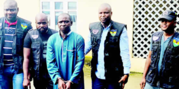 Taraba State kidnapping kingpin, Bala Hamisu, also known as Wadume, in captivity