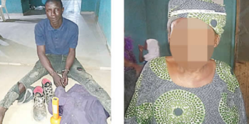 Wasiu Bankole and his 70--year-old rape victim in Ogun State