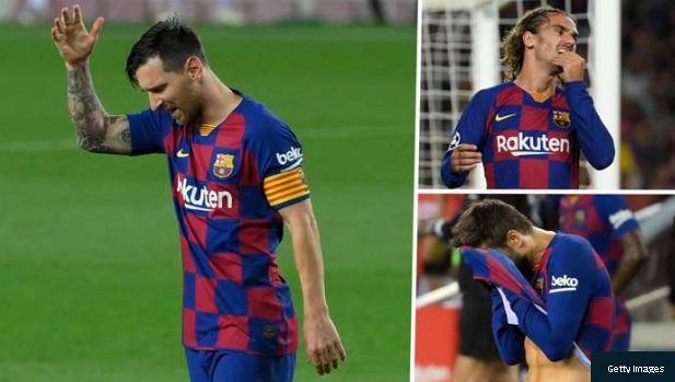 Barcelona loses to Osasuna at home - Lionel Messi, Gerard Pique and Antoine Griezmann