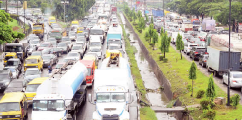 Gridlock on the Lagos-Ibadan Expressway