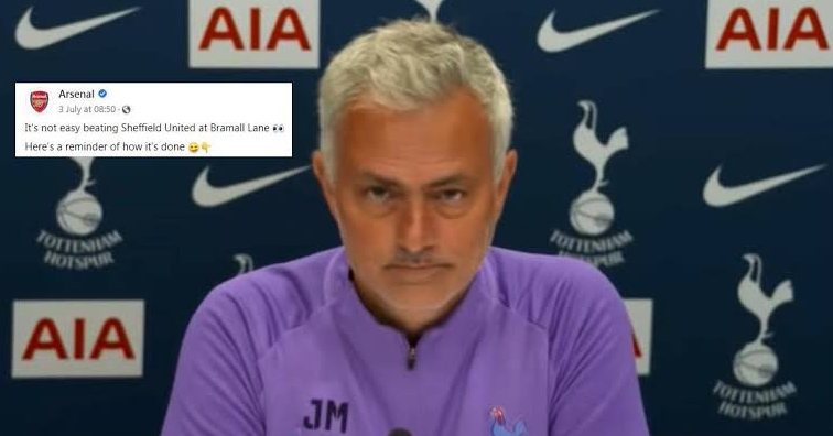 Jose Mourinho fires back at Arsenal