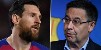 Lionel Messi and Josep Maria Martomeu