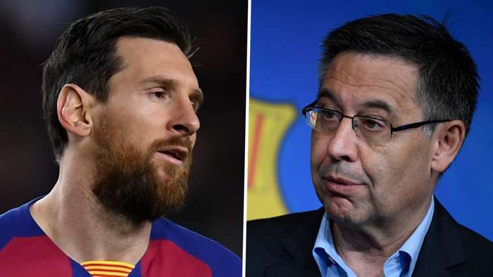 Lionel Messi and Josep Maria Martomeu