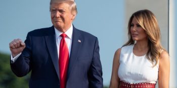 Donald and Melania Trump hosted an event celebrating Independence Day at the White House
