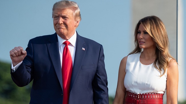 Donald and Melania Trump hosted an event celebrating Independence Day at the White House