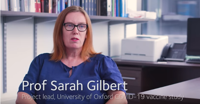 Project lead, University of Oxford COVID-19 vaccine study, Prof. Sarah Gilbert