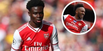 Bukayo Saka and Pierre-Emerick Aubameyang