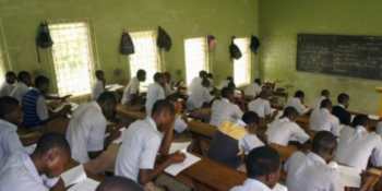 Students writing an examination