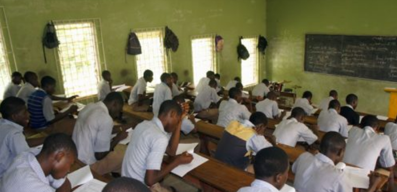Students writing an examination