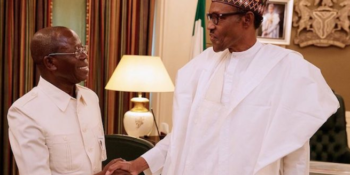 Mr. Adams Oshiomhole, and President Muhammadu Buhari