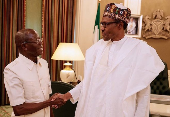 Mr. Adams Oshiomhole, and President Muhammadu Buhari